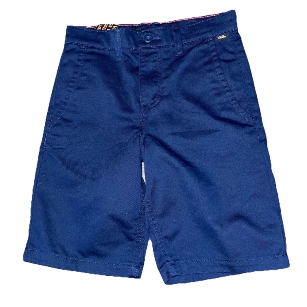 Vans Boys Shorts Size 8 / 24 waist Navy Blue Authentic Chinos NWT Skater